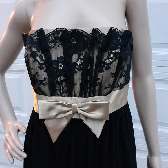 Jessica McClintock junior black/gold party dress - Picture 2 of 5
